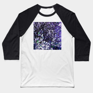 Crepe Myrtle Tree Flower Purple Lilac and Blue Baseball T-Shirt